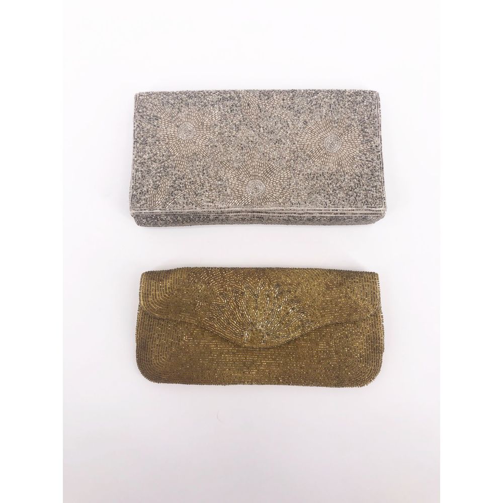 Gorgeous gold beaded evening clutch purse